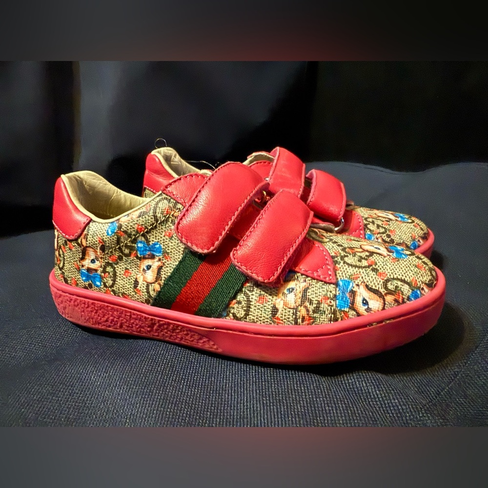 Gucci Pink Trainers Girls with Velcro Straps
